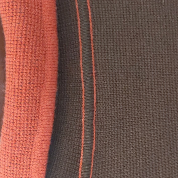 Jessica Brown & Orange Cardigan Wool Blend Fall Classy Academia Old Money M - Picture 9 of 9